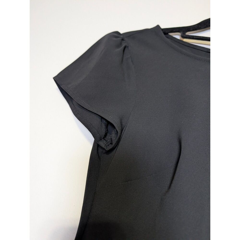 J. Crew Petite Black Midi Dress 0P Quiet Luxury Professional LBD - Picture 6 of 6
